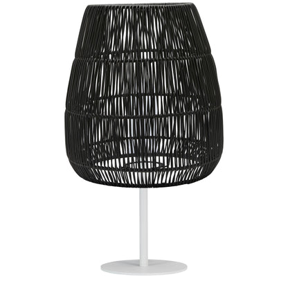 Außen Tischlampe Agnar Rattan - Schirm 38cm , wetterfest, E27, 71 cm hoch