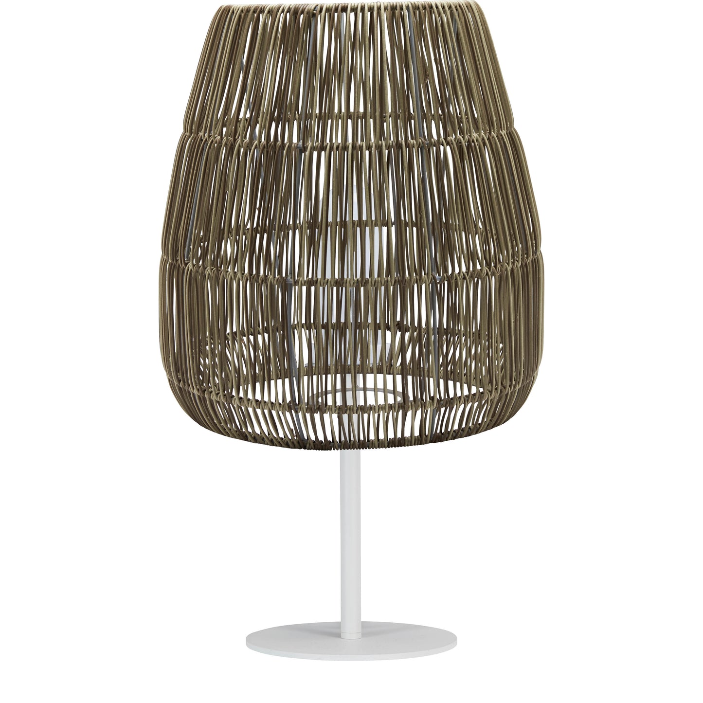 Außen Tischlampe Agnar Rattan - Schirm 38cm , wetterfest, E27, 71 cm hoch