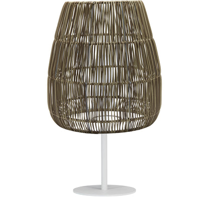 Außen Tischlampe Agnar Rattan - Schirm 38cm , wetterfest, E27, 71 cm hoch