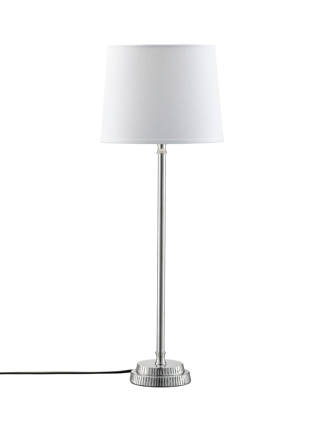 PR Home Kent Tischleuchte aus Metall mit Lampenschirm -  Elegante Tischlampe in Chrom oder Messing