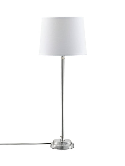PR Home Kent Tischleuchte aus Metall mit Lampenschirm -  Elegante Tischlampe in Chrom oder Messing