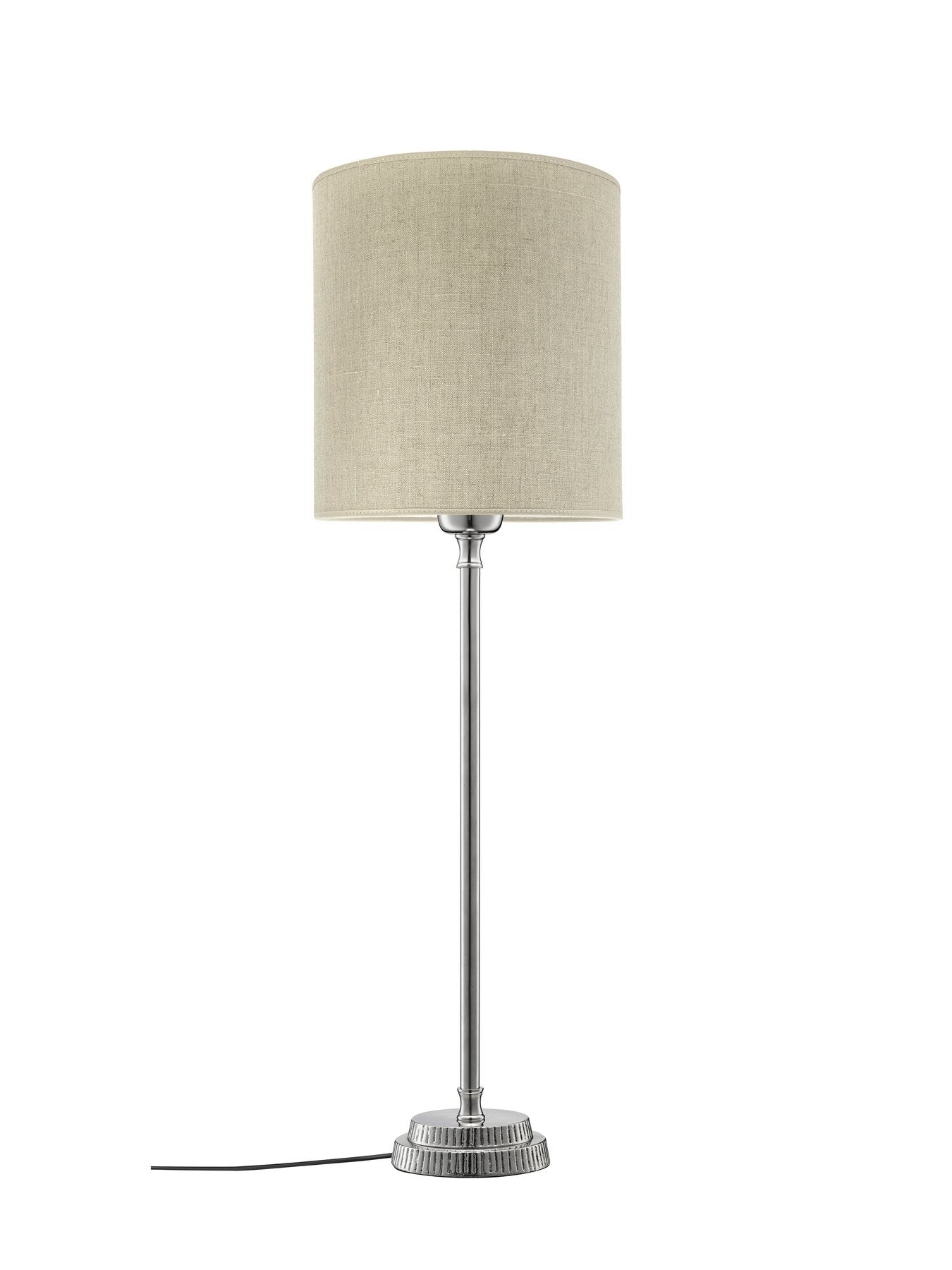 PR Home Kent Tischleuchte aus Metall mit Lampenschirm -  Elegante Tischlampe in Chrom oder Messing