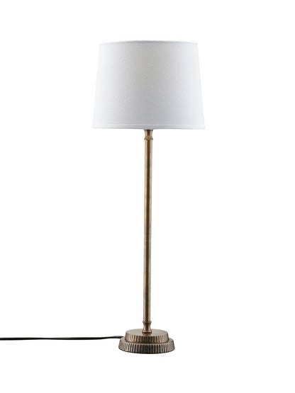 PR Home Kent Tischleuchte aus Metall mit Lampenschirm -  Elegante Tischlampe in Chrom oder Messing