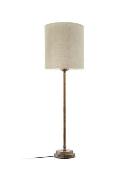 PR Home Kent Tischleuchte aus Metall mit Lampenschirm -  Elegante Tischlampe in Chrom oder Messing