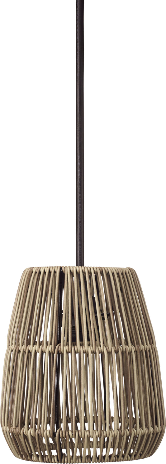 Hängelampe Saigon Grau Polyrattan 18 cm mit E27 Fassung
