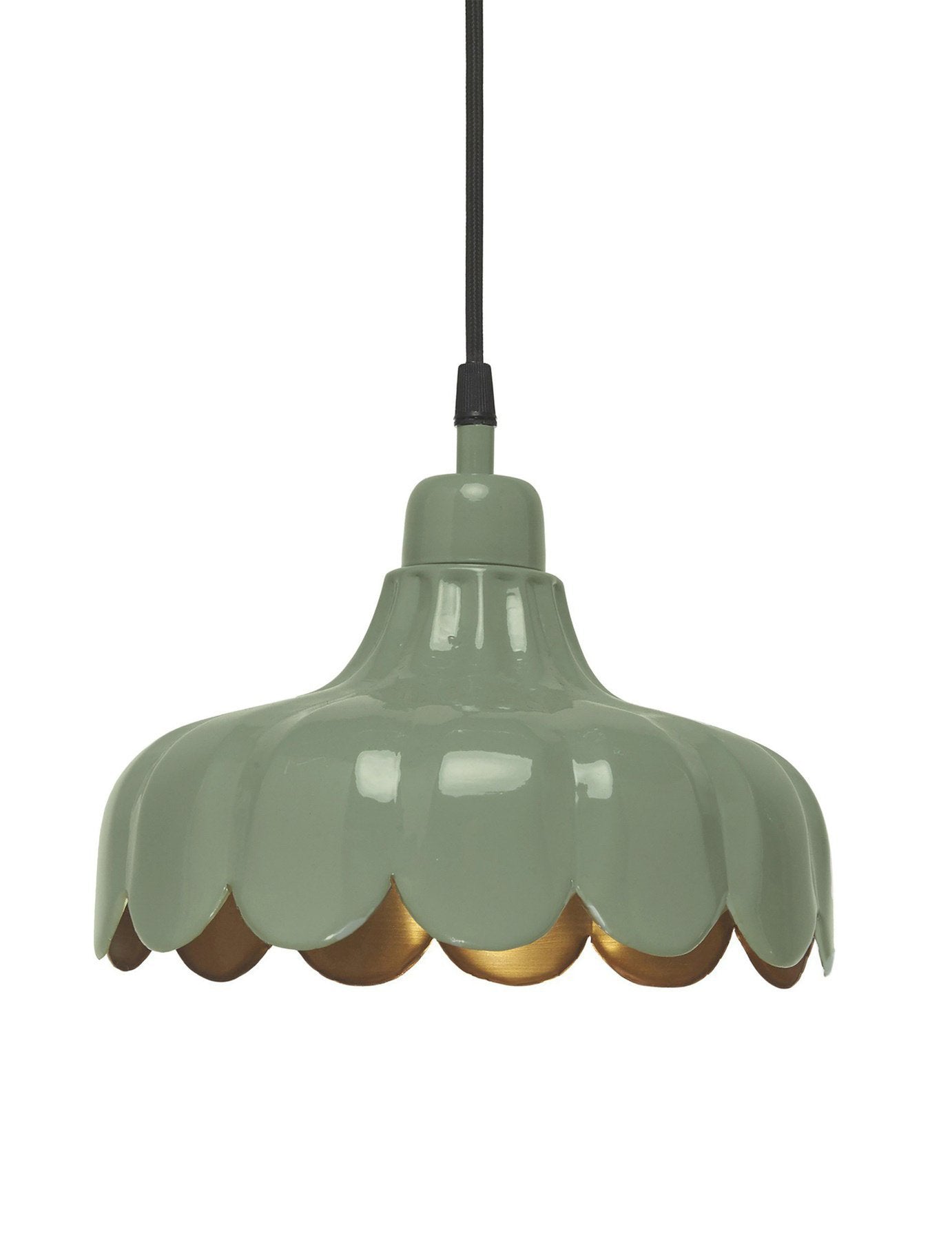 PR Home Wells Hängelampe 24 cm aus Metall mit Goldener Innenseite  – Hochwertige Fenster Pendelleuchte in 7 Farben