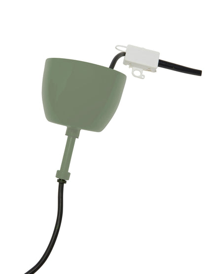 Hängelampe Wells Moosgrün 43 cm Metallblätter Design