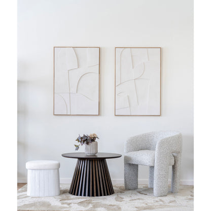 Osaka Sofatisch Eiche Furnier Rauchig Ø70x45 cm Moderner Beistelltisch