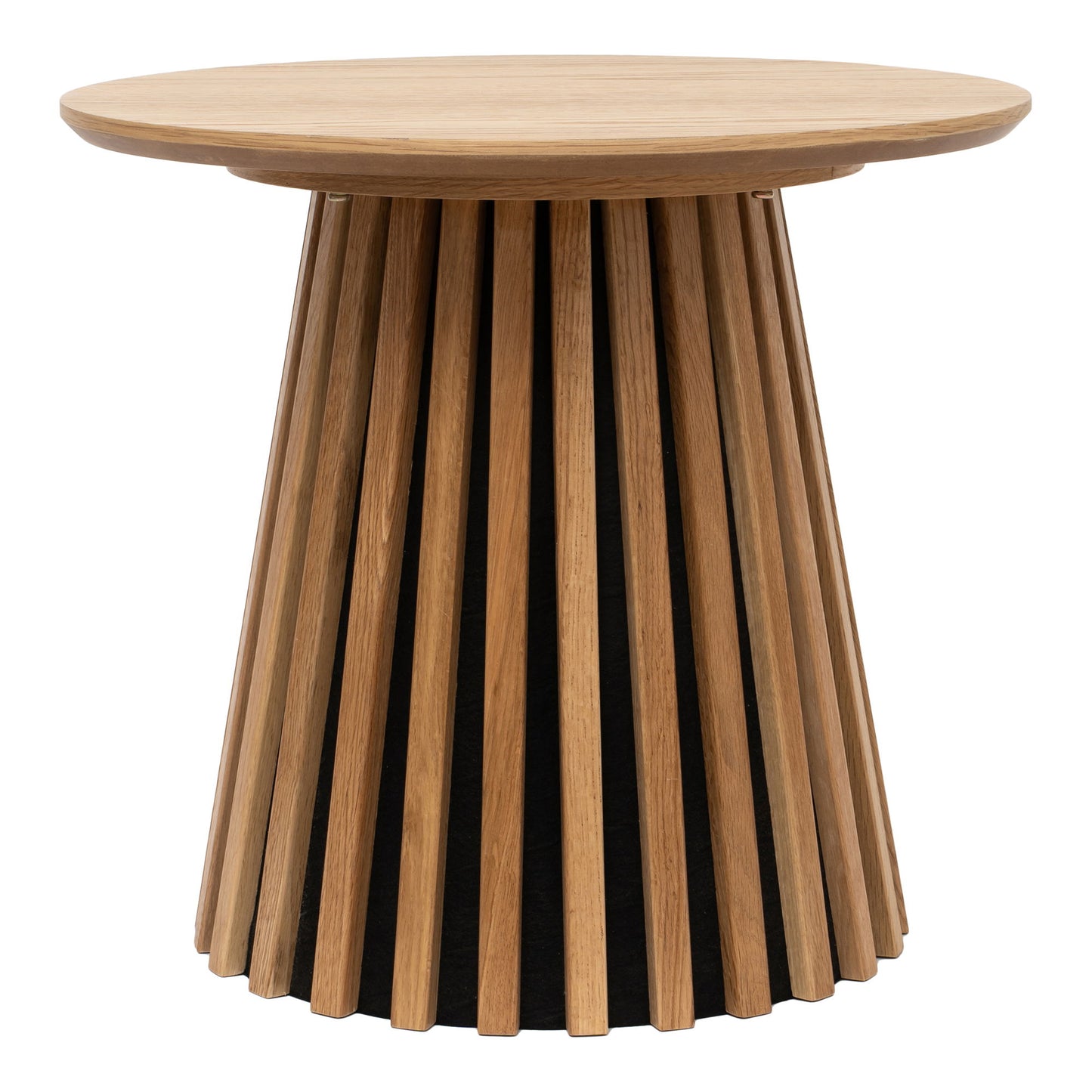 Runder Beistelltisch Ø50 cm aus Eichefurnier – skandinavischer Tisch aus Holz