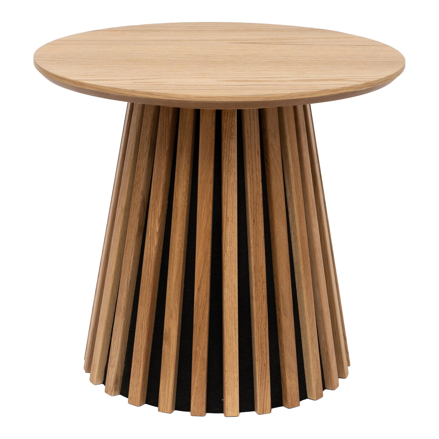 Runder Beistelltisch Ø50 cm aus Eichefurnier – skandinavischer Tisch aus Holz