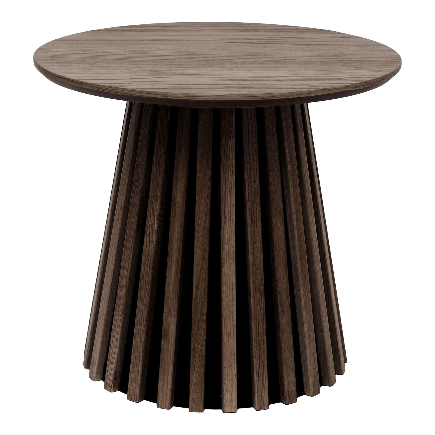 Runder Beistelltisch Ø50 cm aus Eichefurnier – skandinavischer Tisch aus Holz