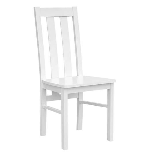 Elegantes Belluno Elegante 10 Holzstuhl mit weißem Sitz und ergonomischem Design
