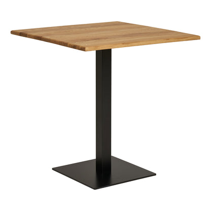 Lignano Café-Tisch Eiche mit Schwarzer Metallbasis 70x70x75 cm