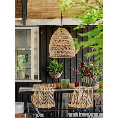 PR Home Maja Outdoor Pendelleuchte aus Naturfasern – handgeflochten, IP44, E27, inkl. Flex Out Kabelsatz