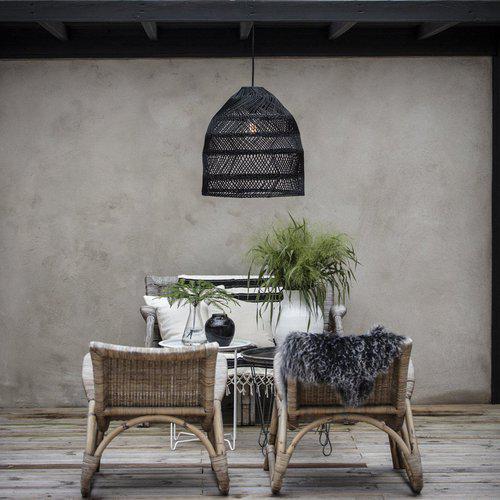 PR Home Maja Outdoor Pendelleuchte aus Naturfasern – handgeflochten, IP44, E27, inkl. Flex Out Kabelsatz