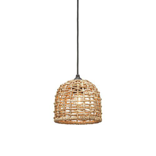 Hängelampe Cebu Outdoor Natural, geflochten aus Lampakanay von PR Home