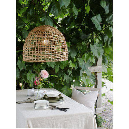 Hängelampe Cebu Outdoor Natural, geflochten aus Lampakanay von PR Home