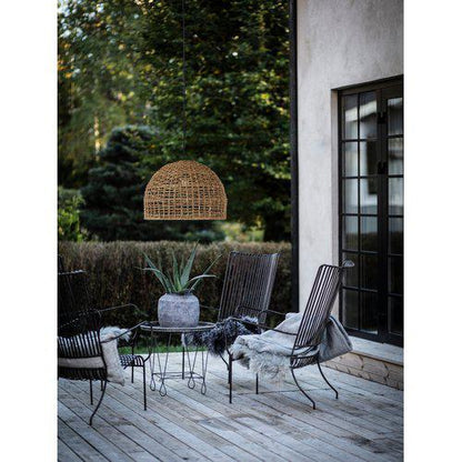 Hängelampe Cebu Outdoor Natural, geflochten aus Lampakanay von PR Home