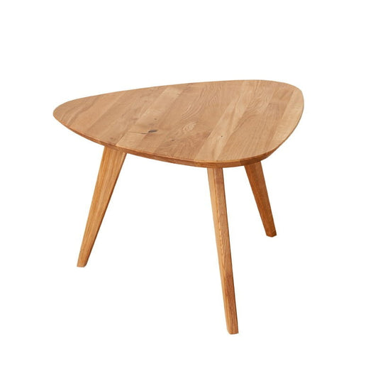 Eleganter ovale Eichenholz-Couchtisch Orbetello 67x69 cm Naturholz