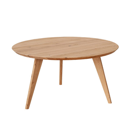 Runde Eiche Couchtisch 90 cm Orbetello Massivholz Design