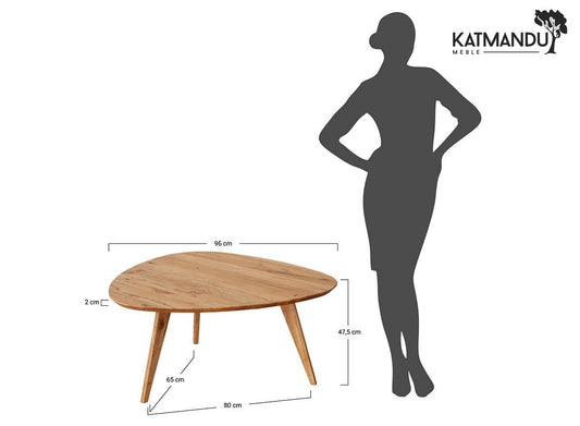 Orbetello Couchtisch oval 95×96 cm aus massiver Eiche - Natürlich & minimalistisch