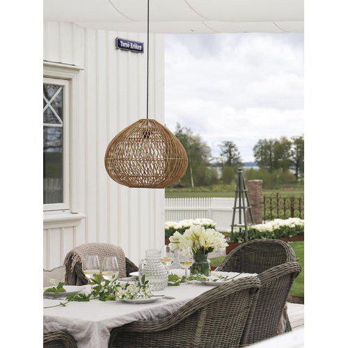 PR Home Karen Outdoor Pendelleuchte aus Rattan handgeflochten