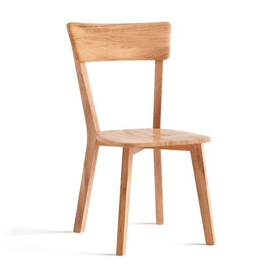 Leon Natural Oak Dining Chair: Ergonomic, Durable, Rustic Scandinavian Design