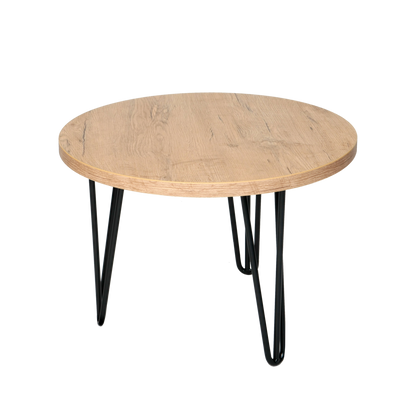 Beistelltisch rund mit Hairpin-Beinen – Ø50/60 cm, antibakterielle Platte, 43 cm hoch - Bild 1