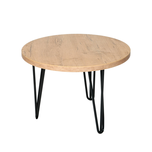 Beistelltisch rund mit Hairpin-Beinen – Ø50/60 cm, antibakterielle Platte, 43 cm hoch - Bild 1