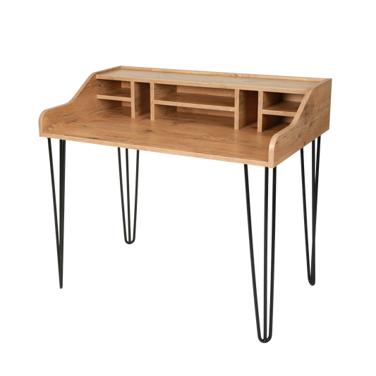 Schreibtisch mit Hairpin-Füßen – Hotelmöbel & Homeoffice, antibakterielle Oberfläche - Bild 1