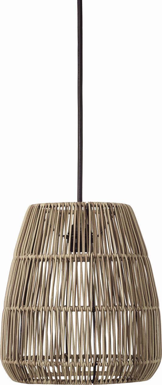 PR Home Hängelampe Saigon Polyrattan E27 - Pendelleuchte in Grau Beige & Anthrazit, Ø 18 bis 38 cm