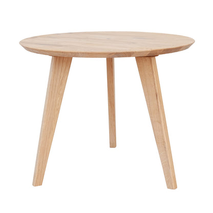 Massiver runder Eichen-Couchtisch Orbetello 50 cm langlebig elegant
