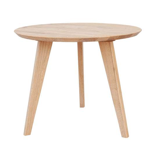 Massiver runder Eichen-Couchtisch Orbetello 50 cm langlebig elegant