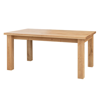 Erweiterbarer massiver Eichenholz-Esstisch Grossi 180x90 cm mit Butterfly-Mechanismus