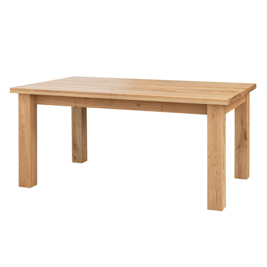 Erweiterbarer massiver Eichenholz-Esstisch Grossi 180x90 cm mit Butterfly-Mechanismus