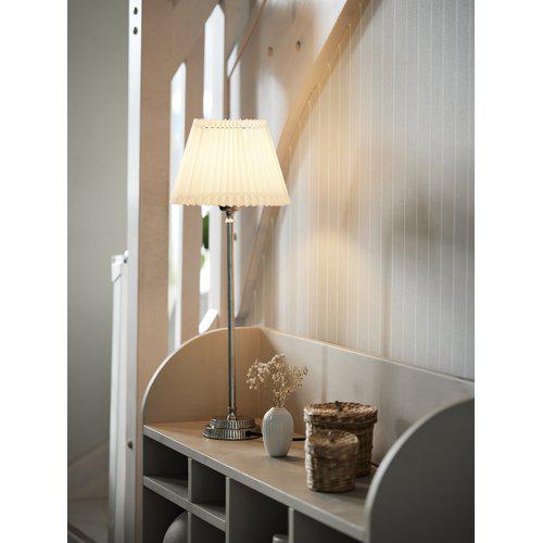 PR Home Kent Tischleuchte aus Metall mit Lampenschirm -  Elegante Tischlampe in Chrom oder Messing