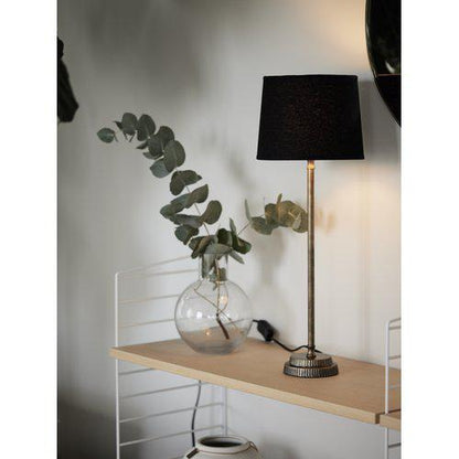 PR Home Kent Tischleuchte aus Metall mit Lampenschirm -  Elegante Tischlampe in Chrom oder Messing