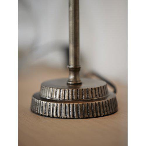 PR Home Kent Tischleuchte aus Metall mit Lampenschirm -  Elegante Tischlampe in Chrom oder Messing