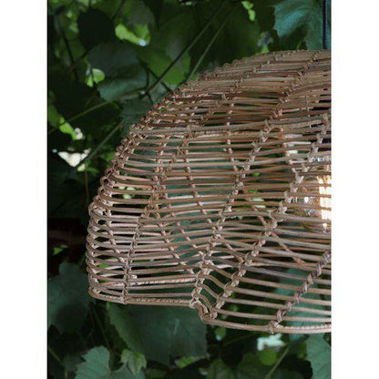 PR Home Mayla Outdoor Pendelleuchte E27 aus handgeflochtenem Rattan