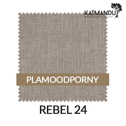 Esszimmerstuhl Olbia in Braun Beige – Chenille Rebel 24 mit Massivholzbeinen