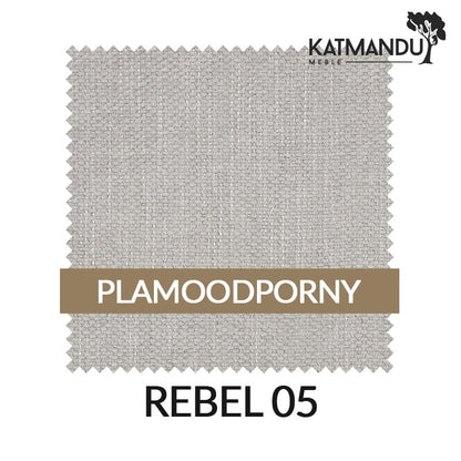 Esszimmerstuhl Olbia in Grau – Chenille-Stoff Rebel 5 & Massivholzbeine