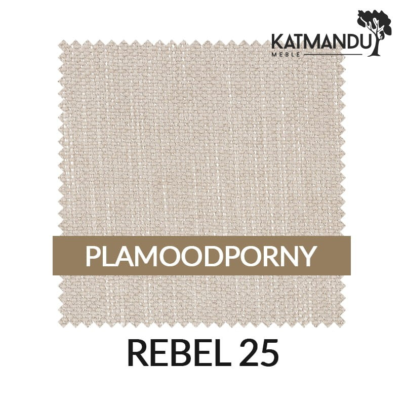 Esszimmerstuhl Olbia in Beige – Chenille-Stoff & Massivholzbeine von Katmandu