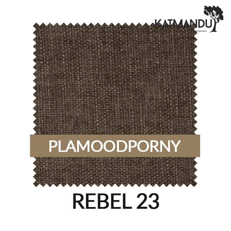 Esszimmerstuhl Olbia in Braun – Chenille Rebel 23 mit Holzbeinen