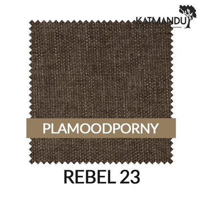 Esszimmerstuhl Olbia in Braun – Chenille Rebel 23 mit Holzbeinen