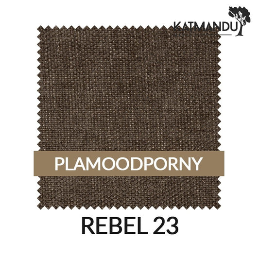 Esszimmerstuhl Olbia in Braun – Chenille Rebel 23 mit Holzbeinen
