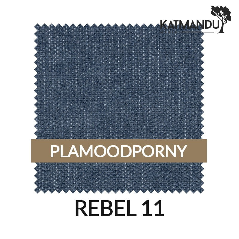 Elegantes blaues gepolstertes Esszimmerstuhl mit Holzbeinen R11 Carini