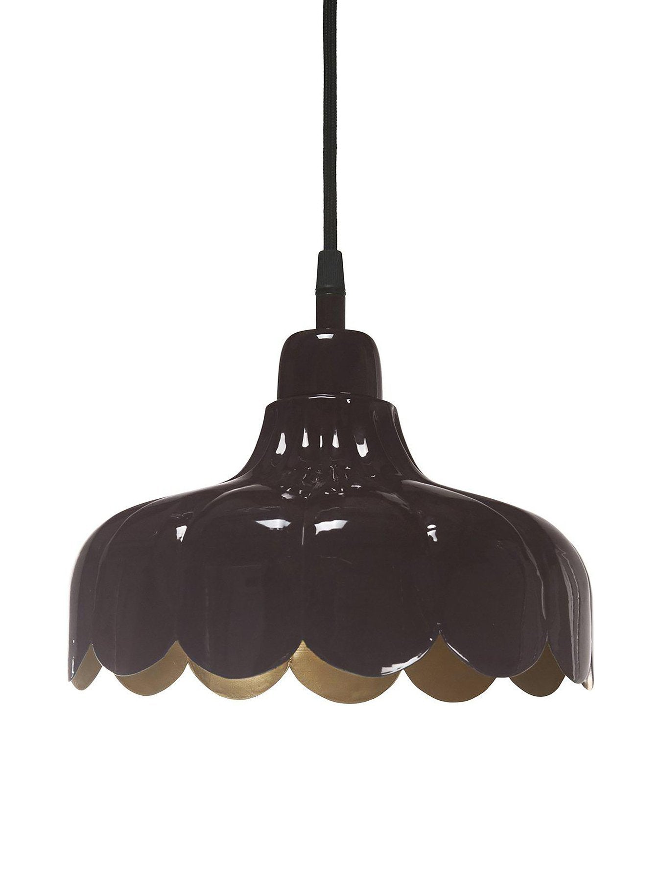 PR Home Wells Hängelampe 24 cm aus Metall mit Goldener Innenseite  – Hochwertige Fenster Pendelleuchte in 7 Farben