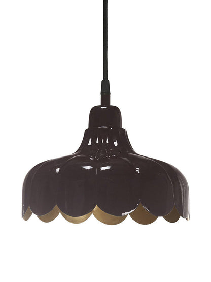 PR Home Wells Hängelampe 24 cm aus Metall mit Goldener Innenseite  – Hochwertige Fenster Pendelleuchte in 7 Farben