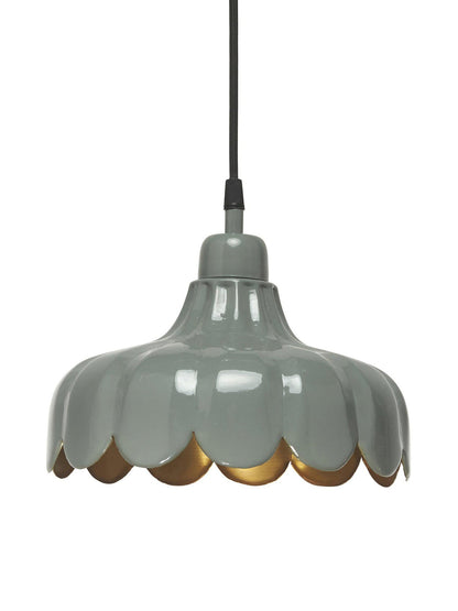 PR Home Wells Hängelampe 24 cm aus Metall mit Goldener Innenseite  – Hochwertige Fenster Pendelleuchte in 7 Farben