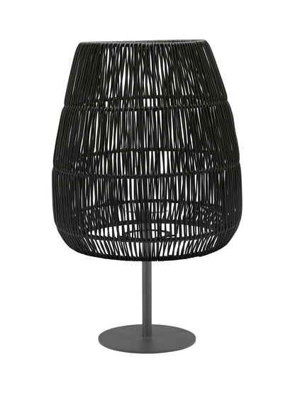 Wetterfeste Außen-Tischlampe Agnar mit Geflochtenem Rattanschirm 71 cm